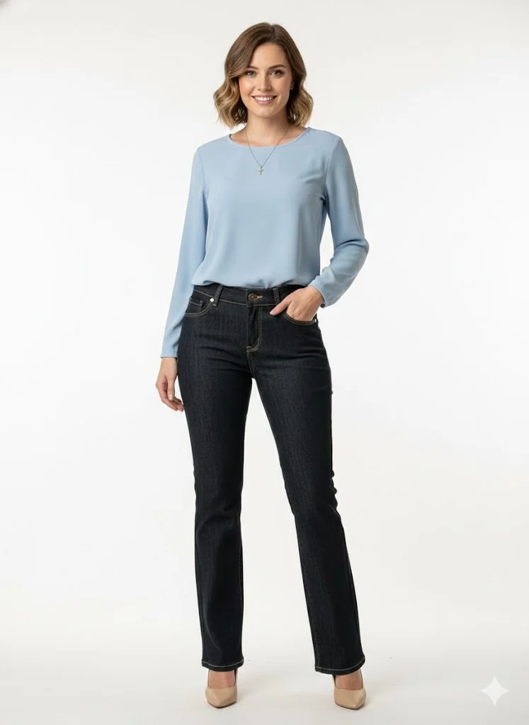 Calça Jeans Feminina Linda Z Azul Marinho